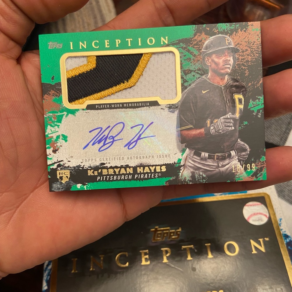 2021 Topps Inception ke’Byran Hayes Autograph Rookie patch # 18/99